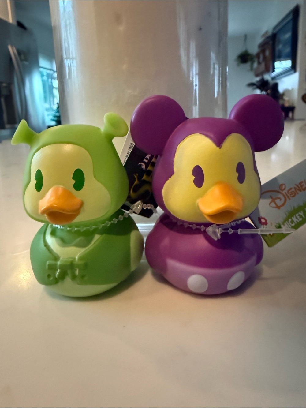 NWT Duckalooz Shrek & Mickey Mouse Rubber Duck Set